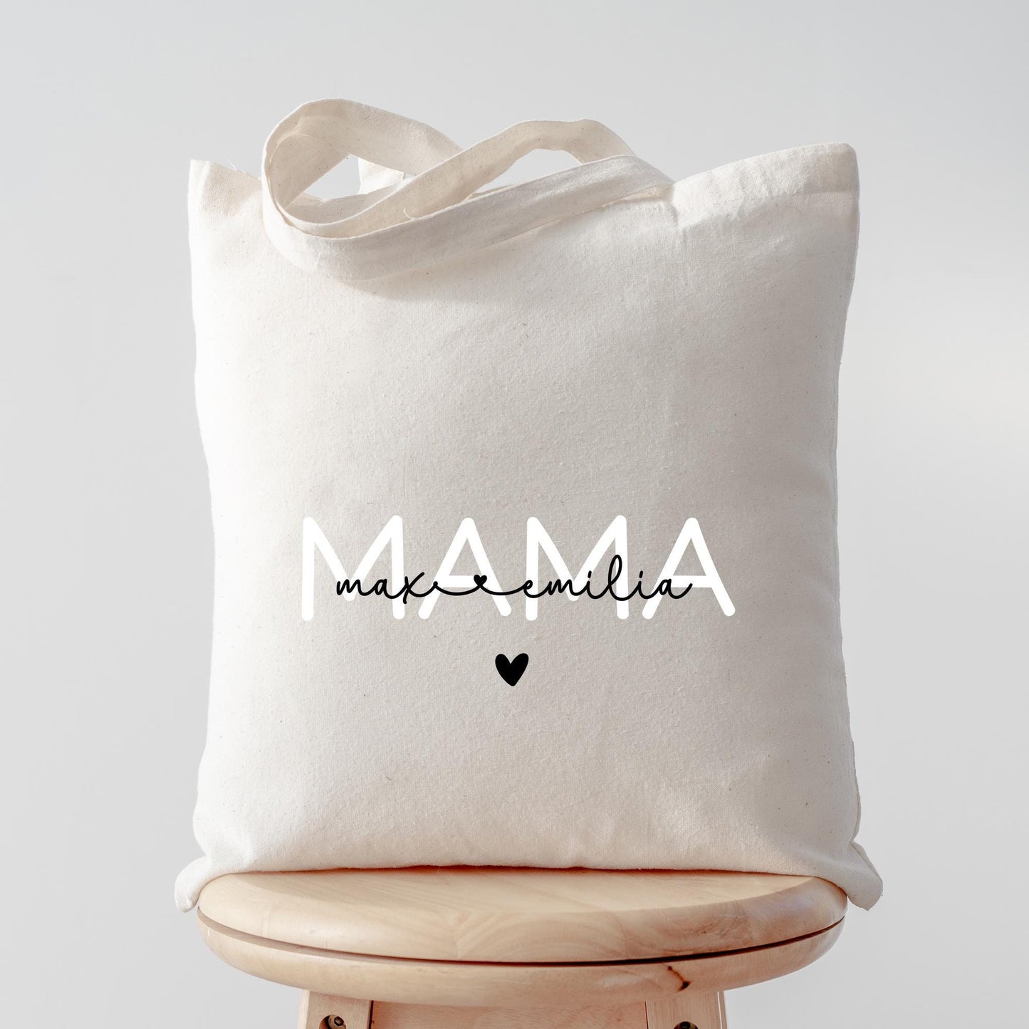 Baumwolltasche Mama Personalisiert mit Wunschnamen - Baumwolle Shopper - Stofftasche - Muttertag - Shopper - Baumwollbeutel - Mommybag kleinebuchstaben Stofftasche