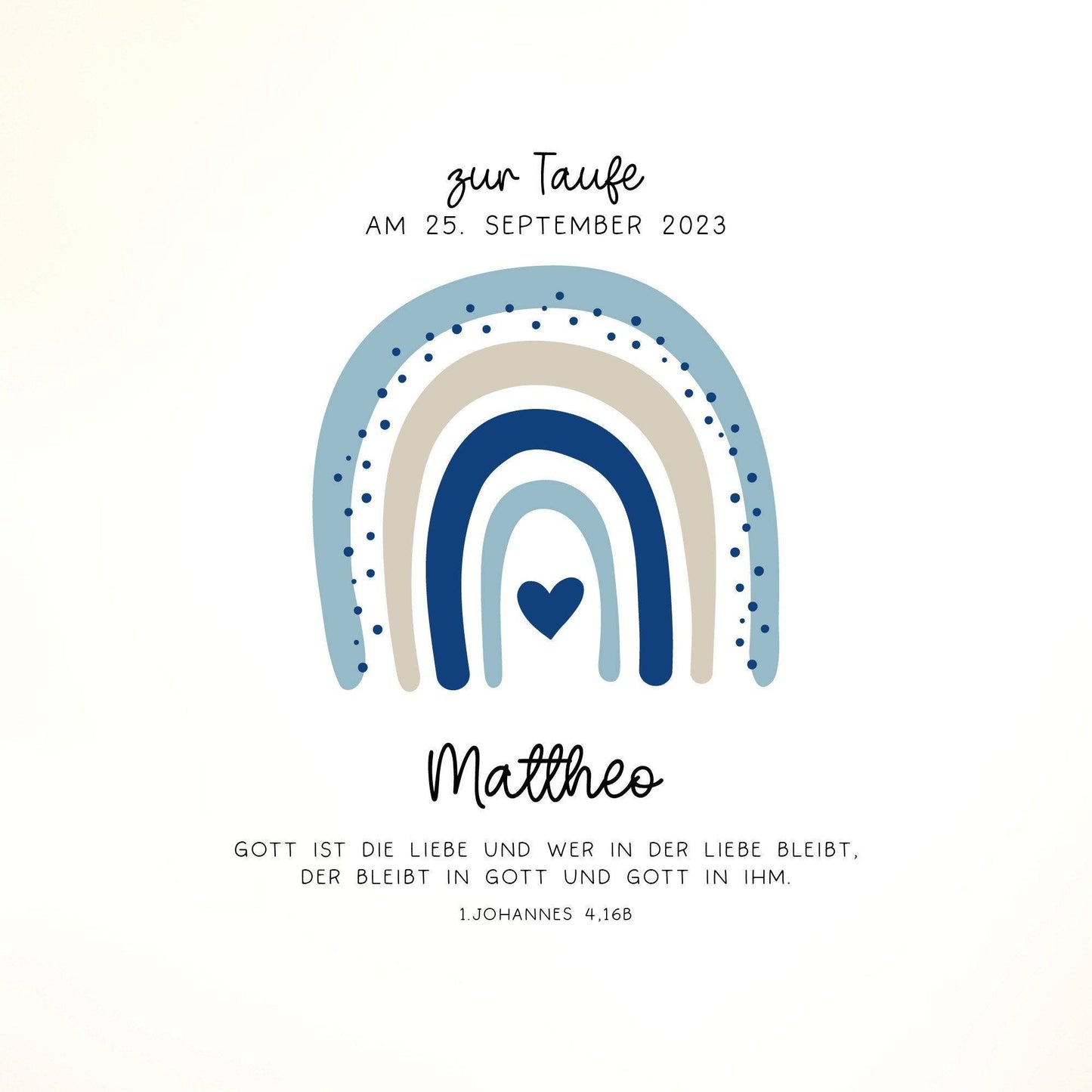 Regenbogen Blau Holz Spardose Taufe personalisiert mit Namen zur Geburt Kommunion Konfirmation eines Kindes mit Taufspruch als Geldgeschenk kleinebuchstaben