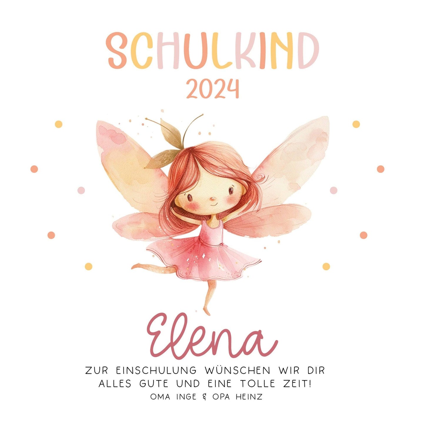 Schulkind 2024 Ballerina Spardose mit Wunschname Fee Name Kind personalisiert Kinder Geschenk Geburtstagsgeschenk Einschulung mit Wunschtext kleinebuchstaben