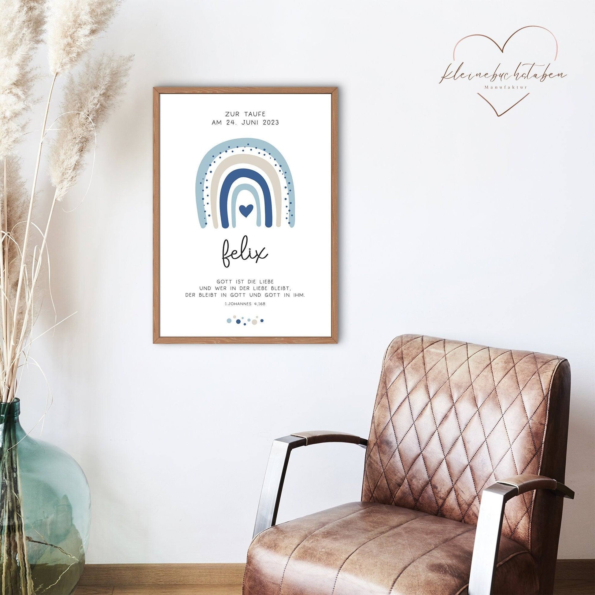 Taufgeschenk Taufe Poster personalisiert Patenkind Regenbogen Junge mit Namen- Geschenke Taufpate Patengeschenk Patenonkel Patentante Spruch  kleinebuchstaben