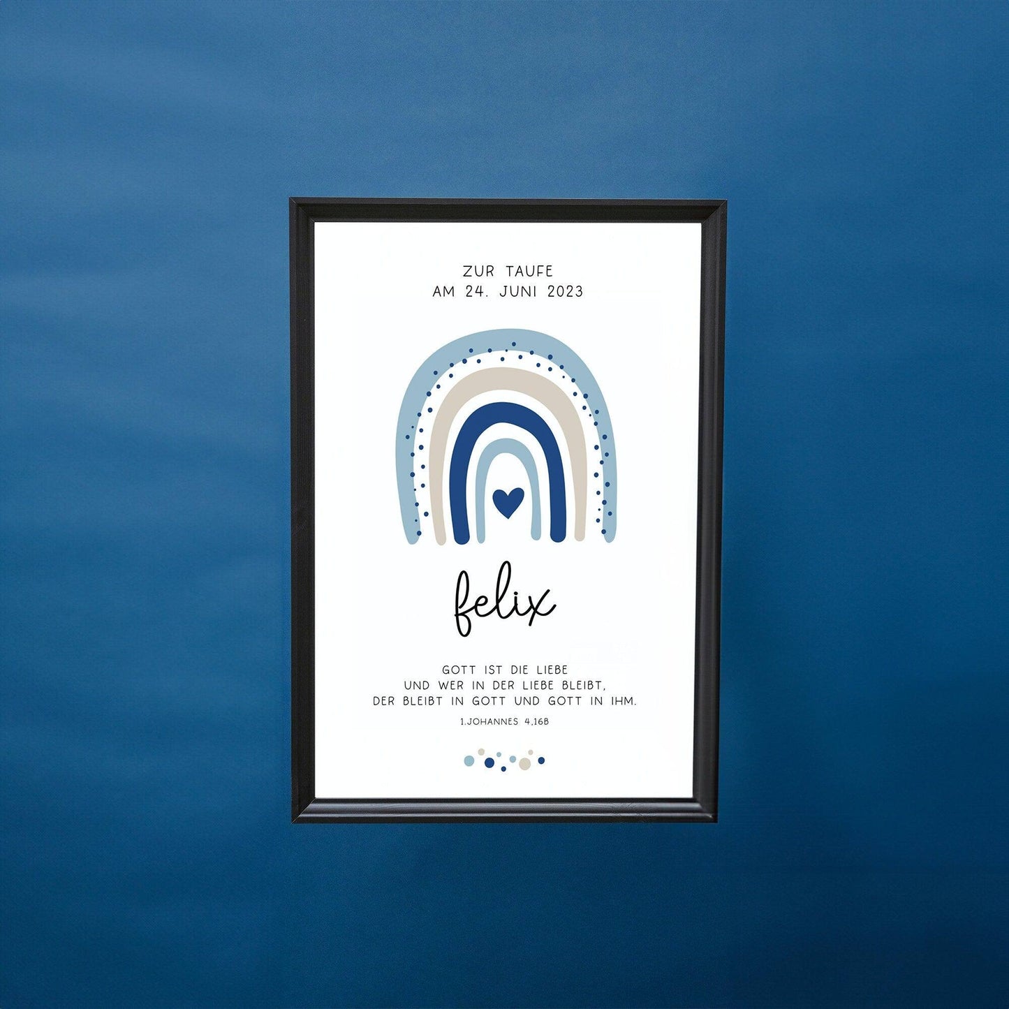 Taufgeschenk Taufe Poster personalisiert Patenkind Regenbogen Junge mit Namen- Geschenke Taufpate Patengeschenk Patenonkel Patentante Spruch  kleinebuchstaben