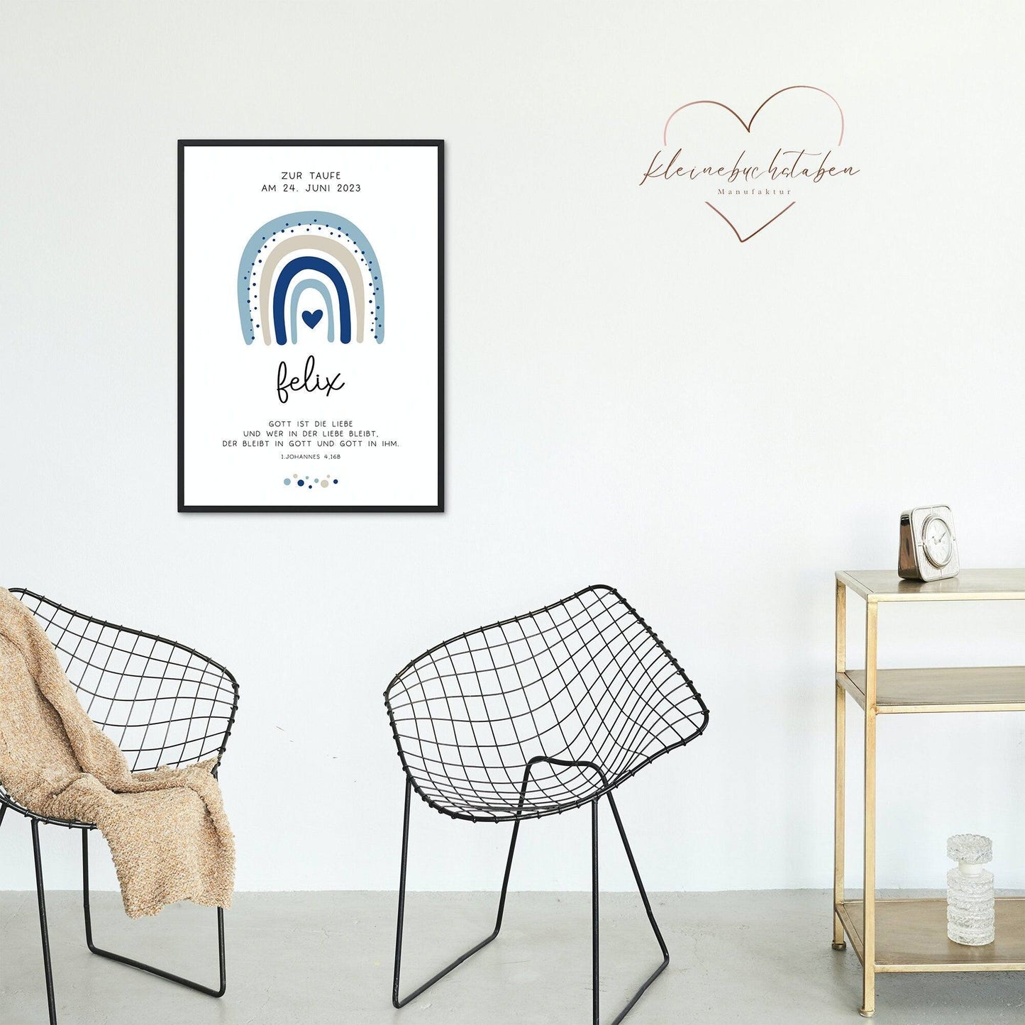 Taufgeschenk Taufe Poster personalisiert Patenkind Regenbogen Junge mit Namen- Geschenke Taufpate Patengeschenk Patenonkel Patentante Spruch  kleinebuchstaben