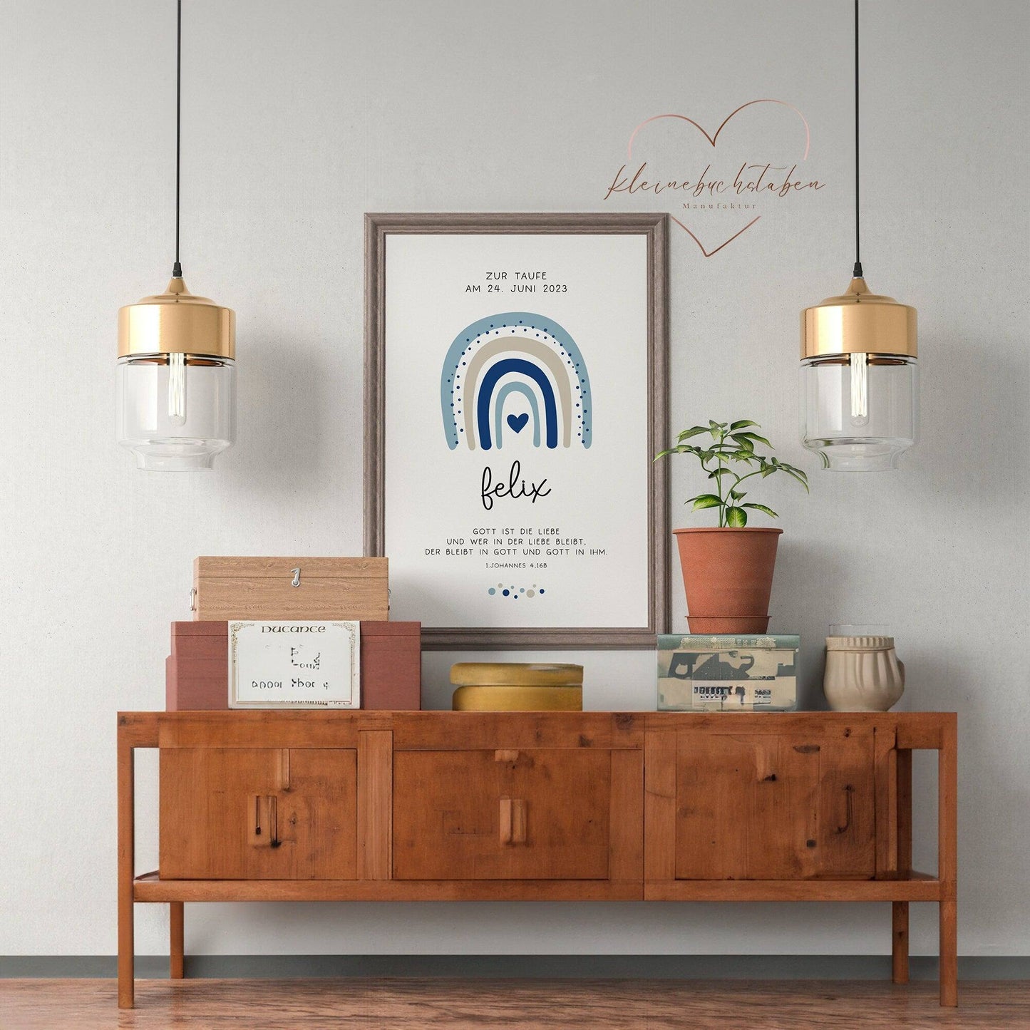 Taufgeschenk Taufe Poster personalisiert Patenkind Regenbogen Junge mit Namen- Geschenke Taufpate Patengeschenk Patenonkel Patentante Spruch  kleinebuchstaben