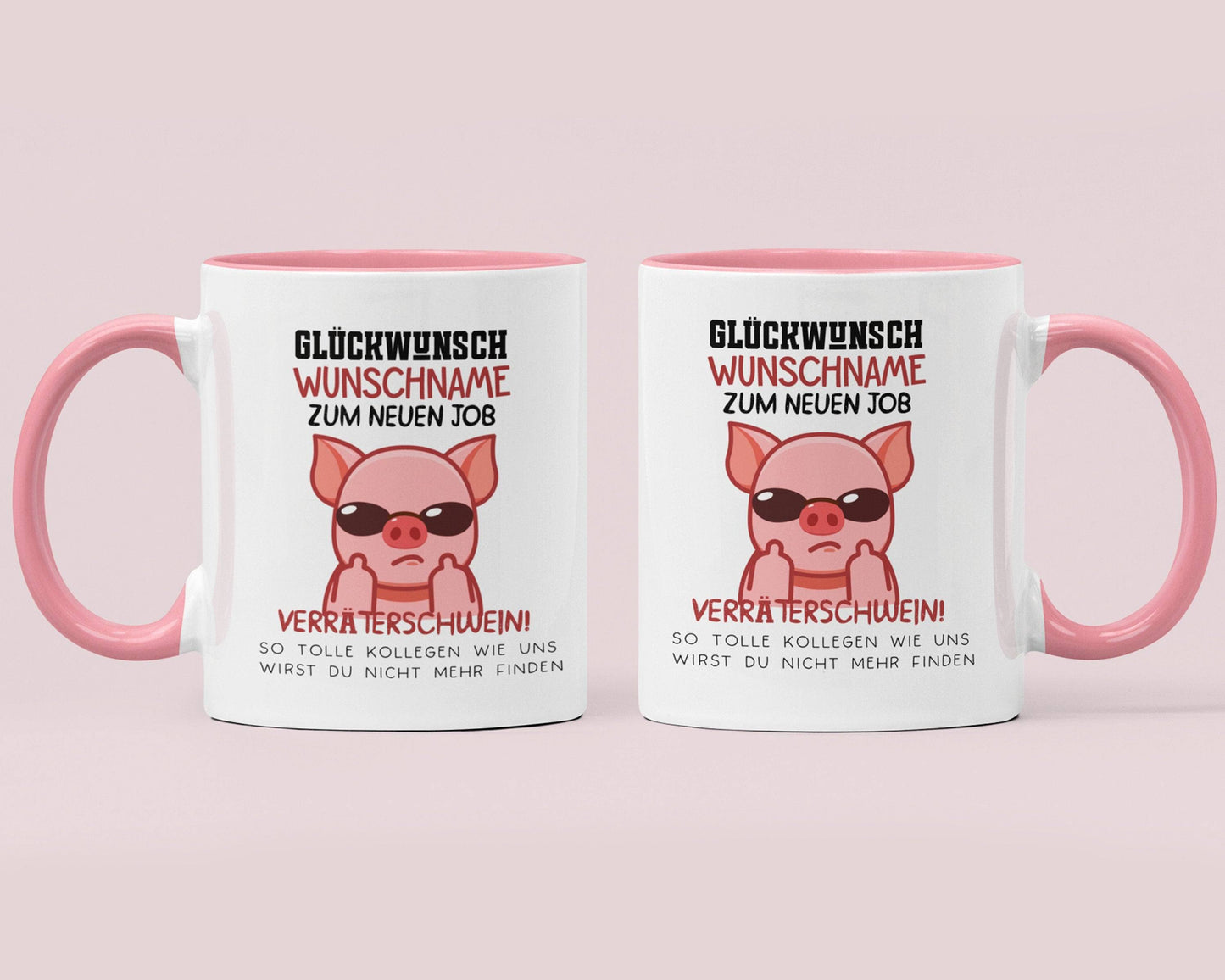 Personalisierte Tasse mit Spruch: Glückwunsch zum neuen Job Verräter! - Abschiedsgeschenk Kollegen - Kaffeetasse als Geschenk zum Abschied kleinebuchstaben