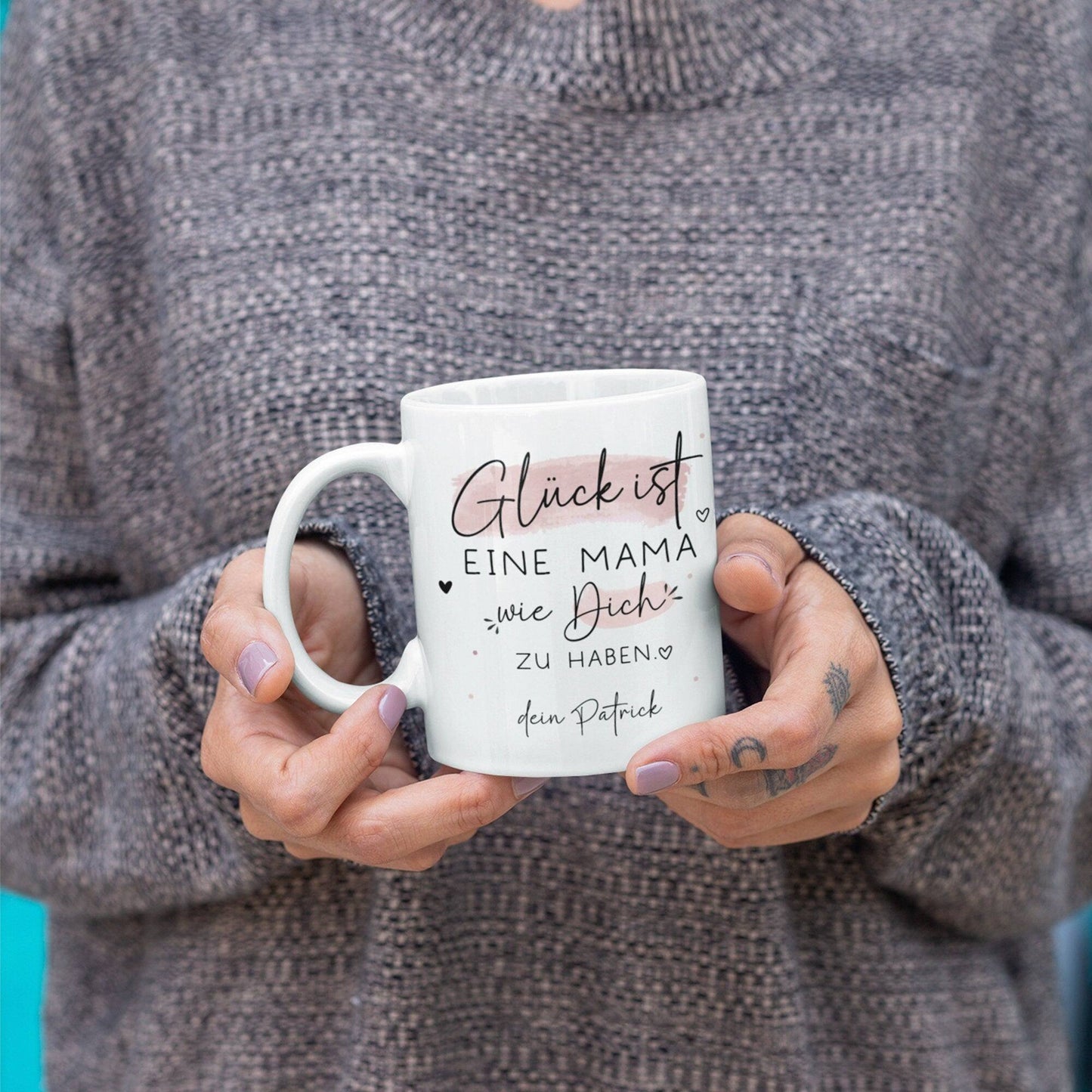 Personalisierte Tasse Mama Muttertag – Geschenk zum Muttertag, Geburtstag, Ostern, oder Weihnachten - mit Wunschnamen, Tasse mit Namen, Name kleinebuchstaben