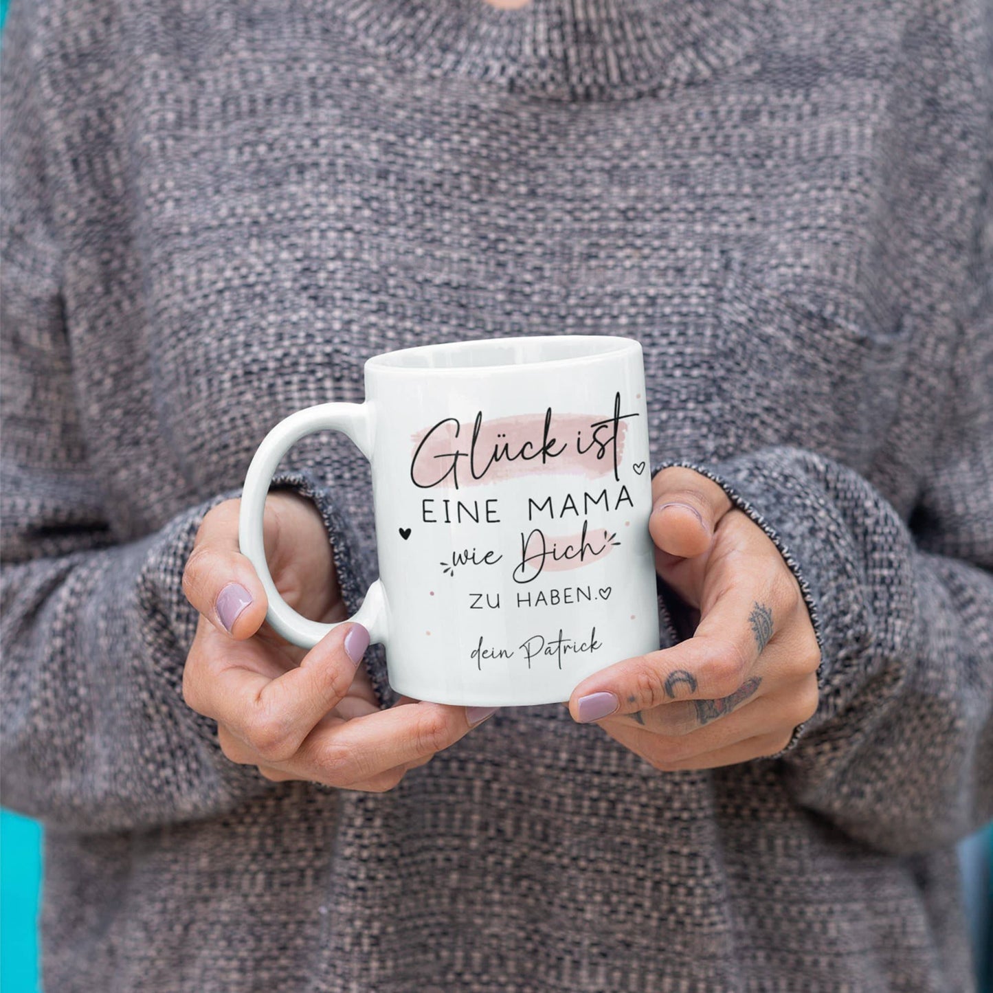 Personalisierte Tasse Mama Muttertag – Geschenk zum Muttertag, Geburtstag, Ostern, oder Weihnachten - mit Wunschnamen, Tasse mit Namen, Name kleinebuchstaben