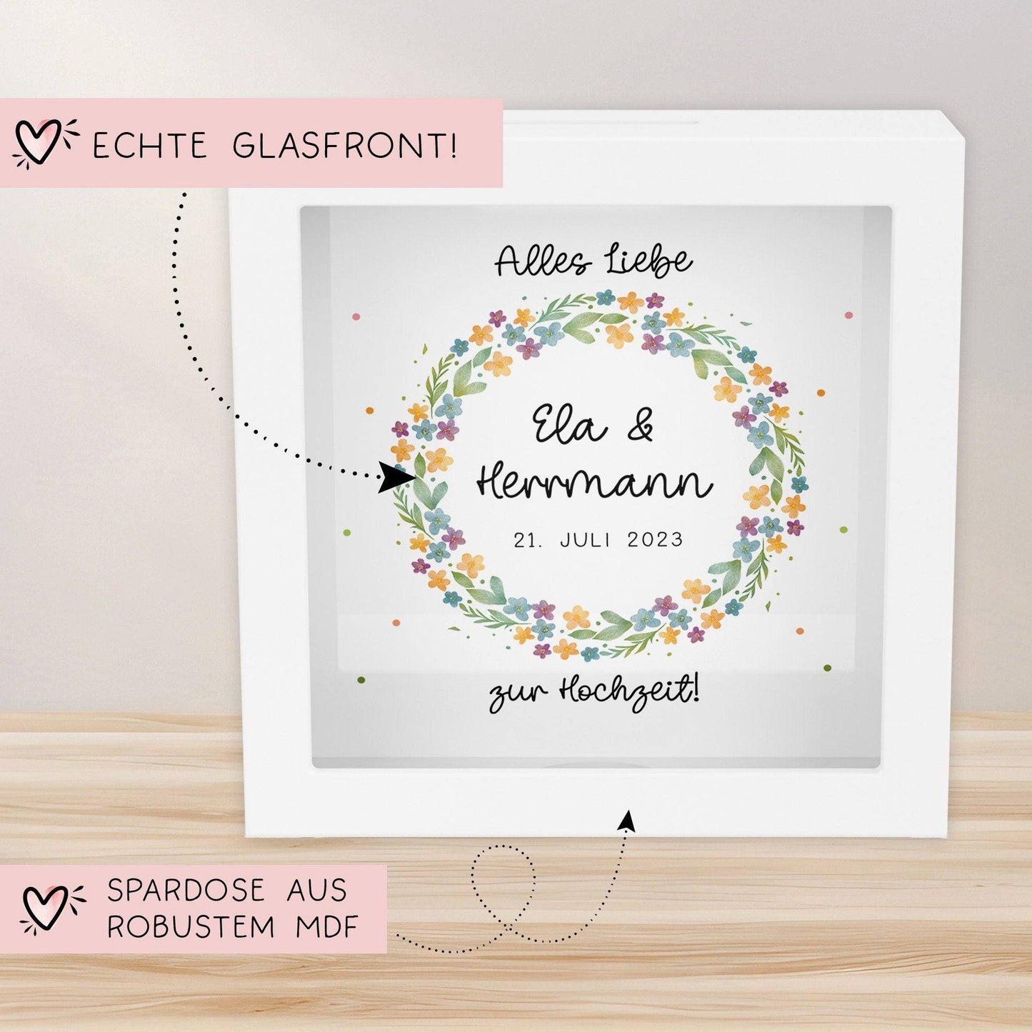 Hochzeit Spardose - Spardose Hochzeit - Spardose zur Hochzeit - Spardose für Hochzeit - Sparschwein Hochzeit - Sparschwein zur Hochzeit kleinebuchstaben