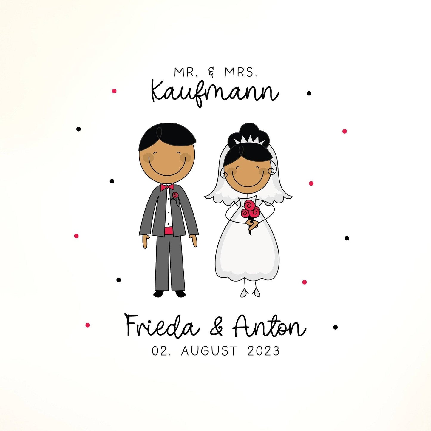 Mr und Mrs Spardose Hochzeit personalisiert Datum & Name Brautpaar Bräutigam Braut Geldgeschenk Sparschwein Hochzeitsgeschenk Geld kleinebuchstaben