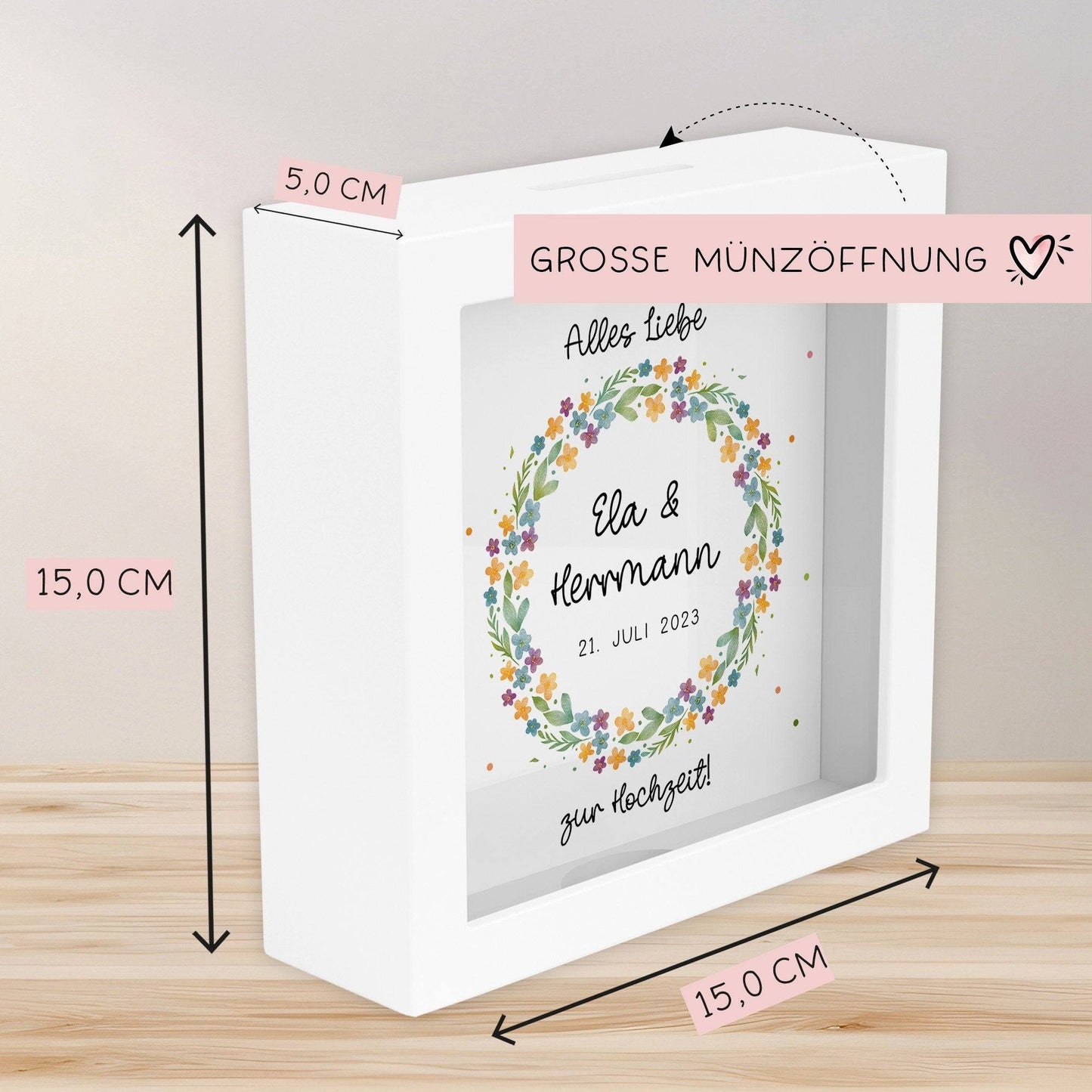 Hochzeit Spardose - Spardose Hochzeit - Spardose zur Hochzeit - Spardose für Hochzeit - Sparschwein Hochzeit - Sparschwein zur Hochzeit kleinebuchstaben