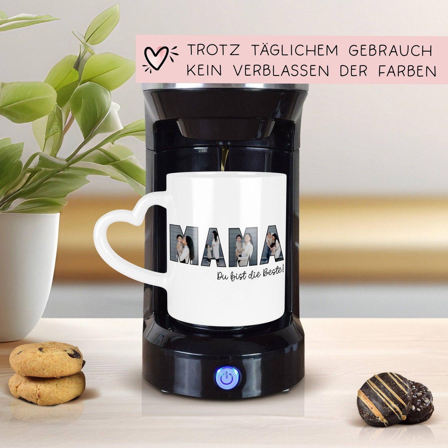 Tasse Muttertag Fototasse personalisiert zum Vatertag - Fototasse mit eigenen Bildern selbst gestalten - Beste Mama, Mutter, Geschenk kleinebuchstaben