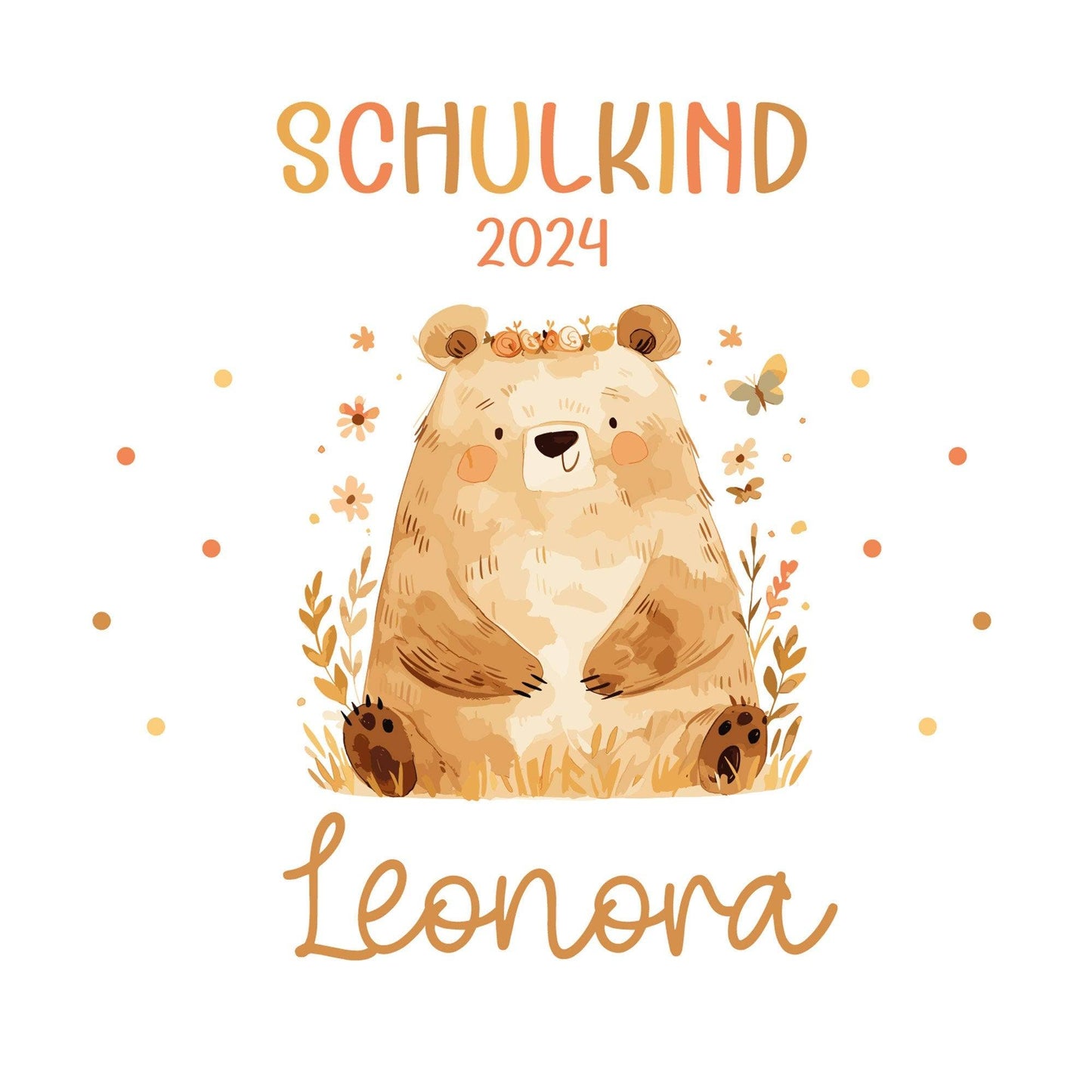 Schulkind 2024 Spardose zur Einschulung Bär mit Wunschname Name Kind personalisiert Kinder Geburtstagsgeschenk mit Wunschtext kleinebuchstaben