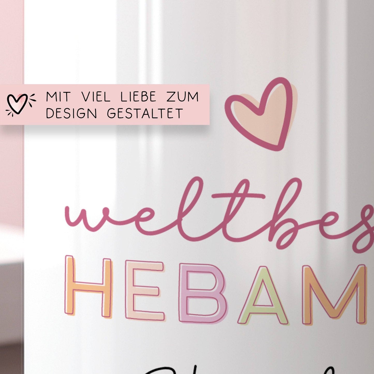 Weltbeste Hebamme Tasse mit Namen - Geschenk personalisiert - Geschenk zum Geburtstag, Ostern, Weihnachten - Wunschnamen kleinebuchstaben