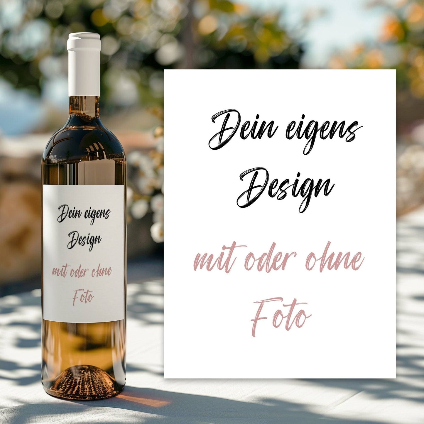 Weinflaschen Etikett nach deinen Vorgaben - eigenes Design - Personalisiertes Wein Flaschen Etikett | Rubbellos Weinetikett Weihnachten kleinebuchstaben