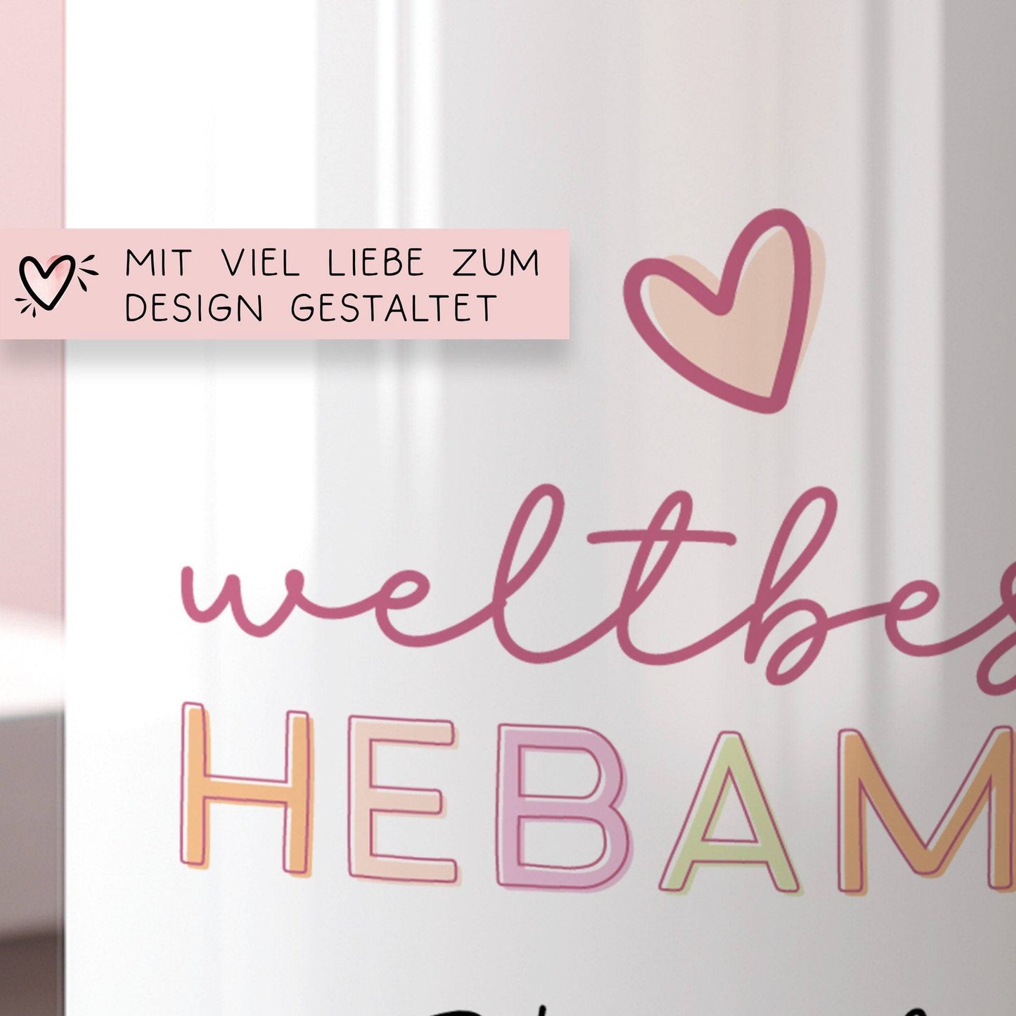 Weltbeste Hebamme Tasse mit Namen - Geschenk personalisiert - Geschenk zum Geburtstag, Ostern, Weihnachten - Wunschnamen kleinebuchstaben