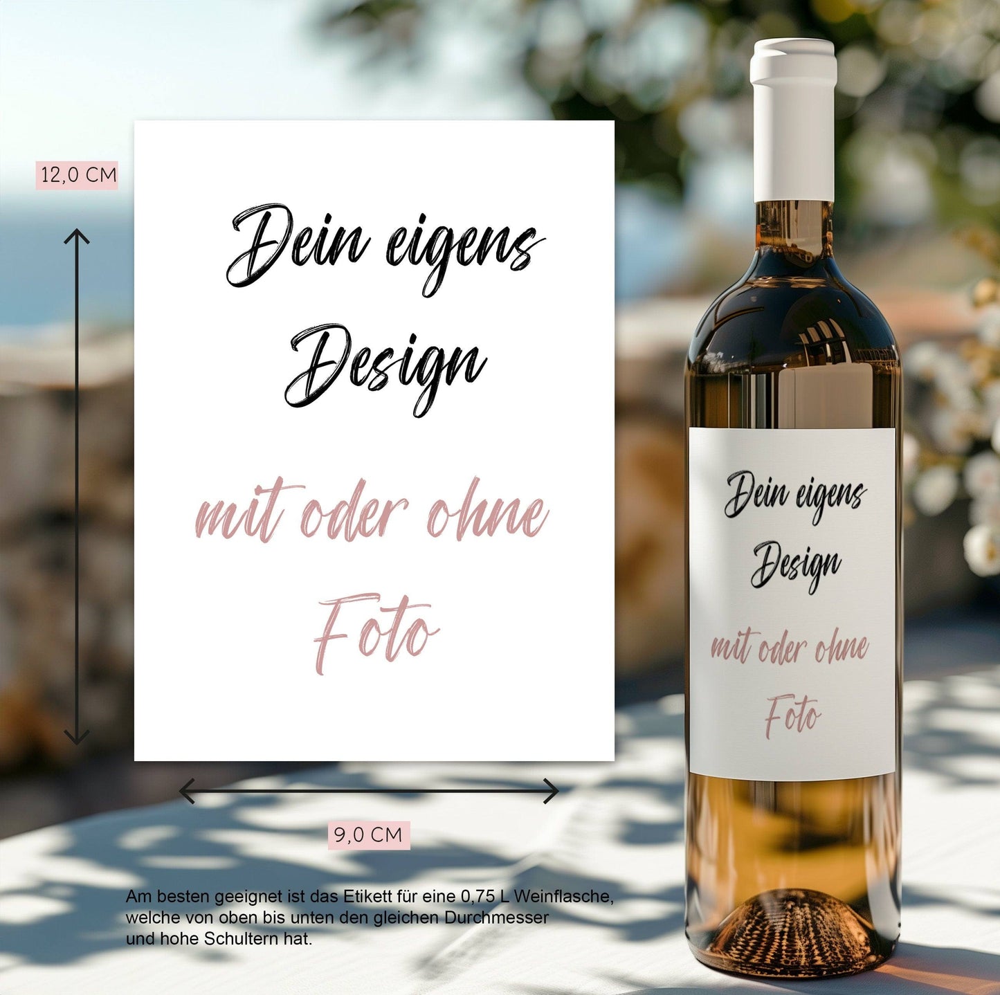 Weinflaschen Etikett nach deinen Vorgaben - eigenes Design - Personalisiertes Wein Flaschen Etikett | Rubbellos Weinetikett Weihnachten kleinebuchstaben