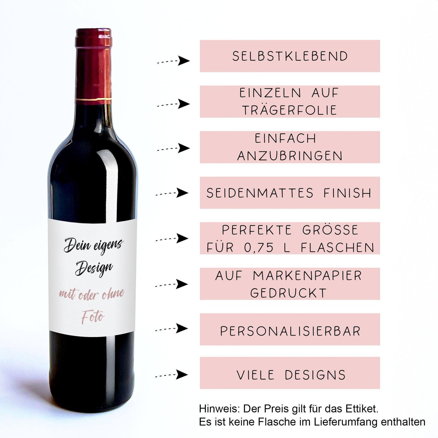 Weinflaschen Etikett nach deinen Vorgaben - eigenes Design - Personalisiertes Wein Flaschen Etikett | Rubbellos Weinetikett Weihnachten kleinebuchstaben
