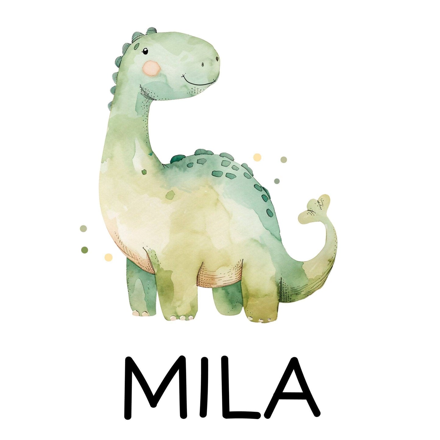 Stoffbeutel Dinosaurier Dino Wunschname Stofftasche Brontosaurus Tasche personalisiert Kinder-Beutel als Sporttasche, Wechselwäsche & Schule kleinebuchstaben