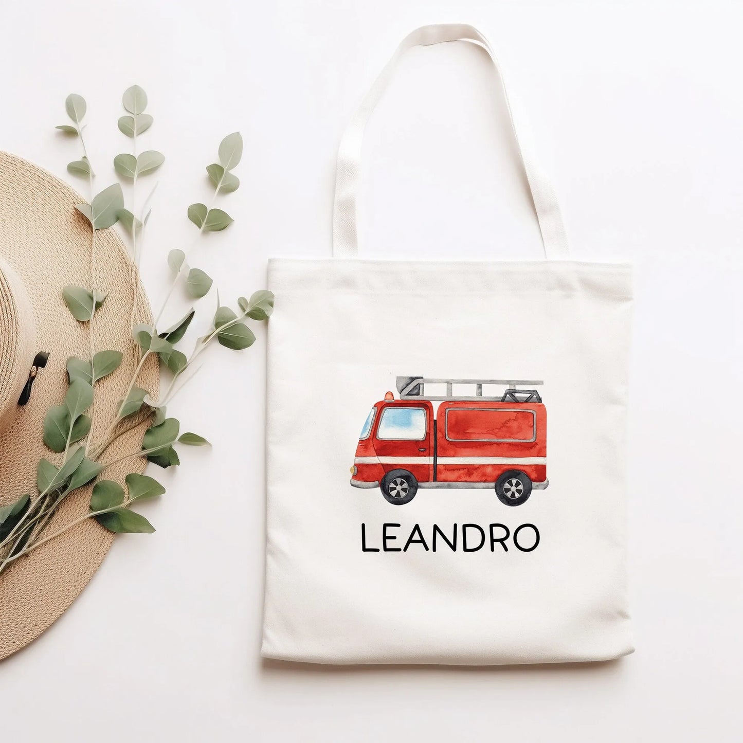 Feuerwehr Polizei Krankenwagen Stofftasche Personalisiert mit Namen. Für Schule Wäschebeutel Wechselwäsche | Mädchen & Junge | Weihnachten kleinebuchstaben
