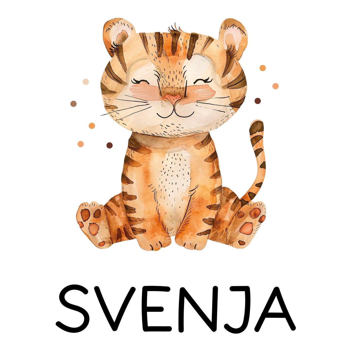 Einschulung Stofftasche mit Namen Tiger personalisiert Kinder-Beutel als Sporttasche, Wechselwäsche, Stoffbeutel Kita, Schule & Kindergarten kleinebuchstaben