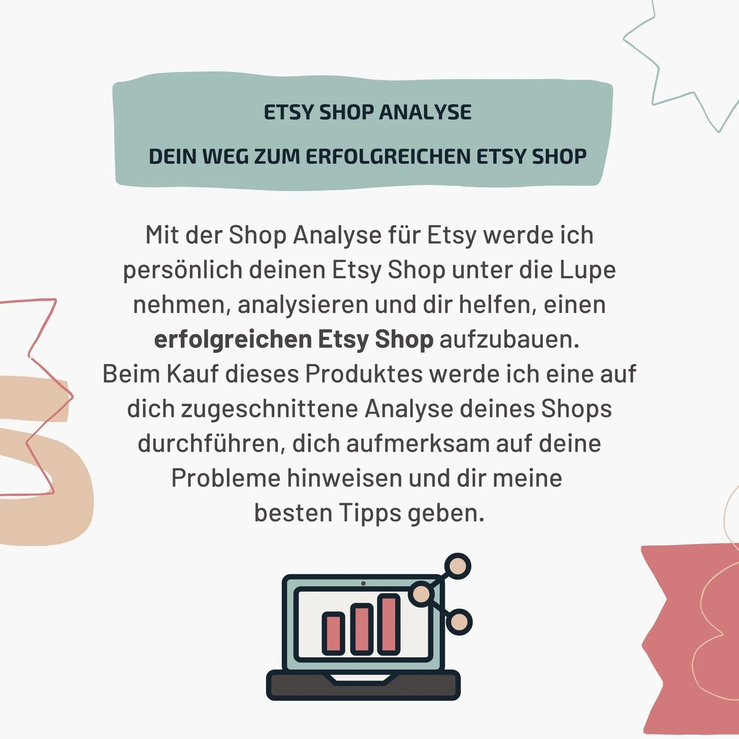 Etsy Shop Analyse – Dein Schlüssel zum Erfolg | Komplette Analyse deines Etsy Shops. Verwandle deinen Etsy Shop in einen Verkaufsmagneten! kleinebuchstaben