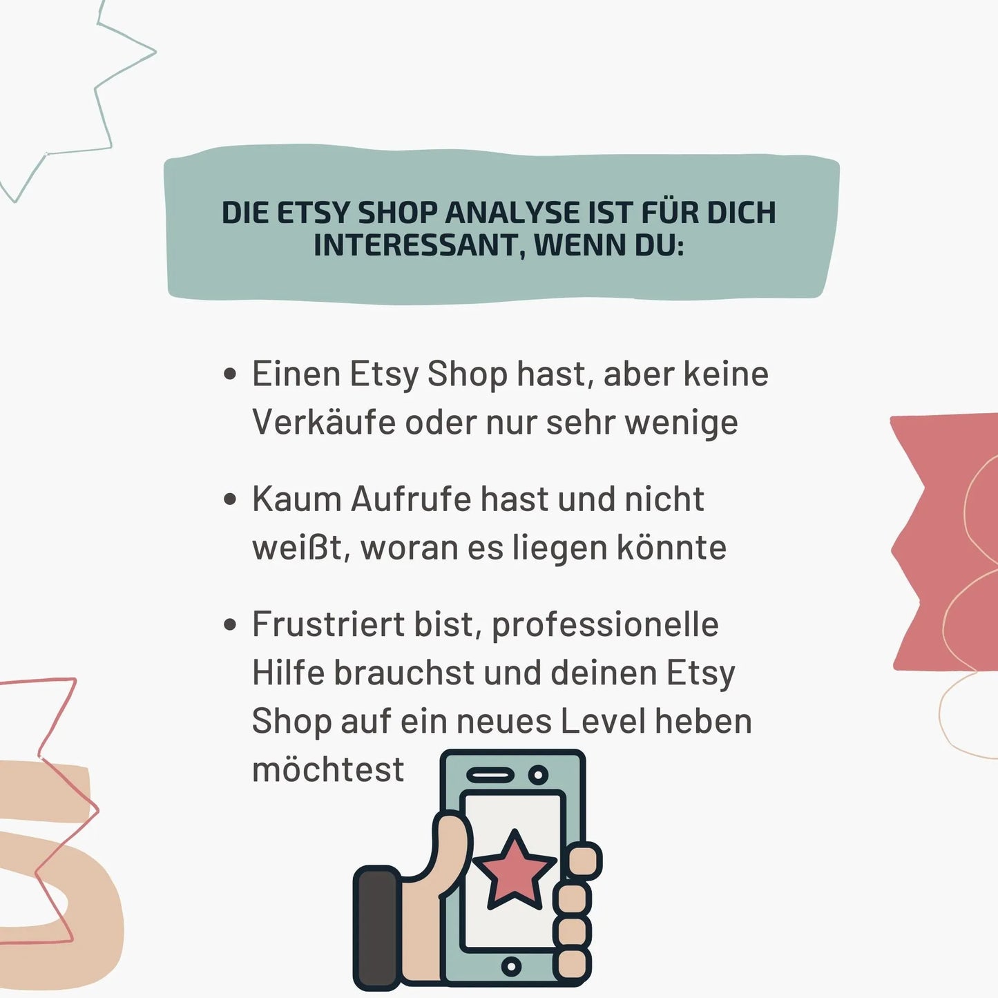Etsy Shop Analyse – Dein Schlüssel zum Erfolg | Komplette Analyse deines Etsy Shops. Verwandle deinen Etsy Shop in einen Verkaufsmagneten! kleinebuchstaben