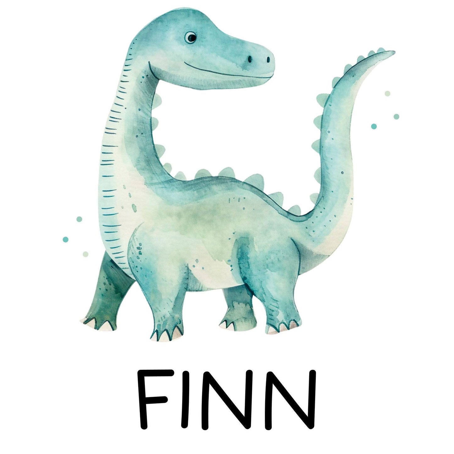 Stoffbeutel Dinosaurier Dino Stofftasche Brontosaurus Tasche personalisiert Kinder-Beutel als Sporttasche, Wechselwäsche, Kita & Schule kleinebuchstaben