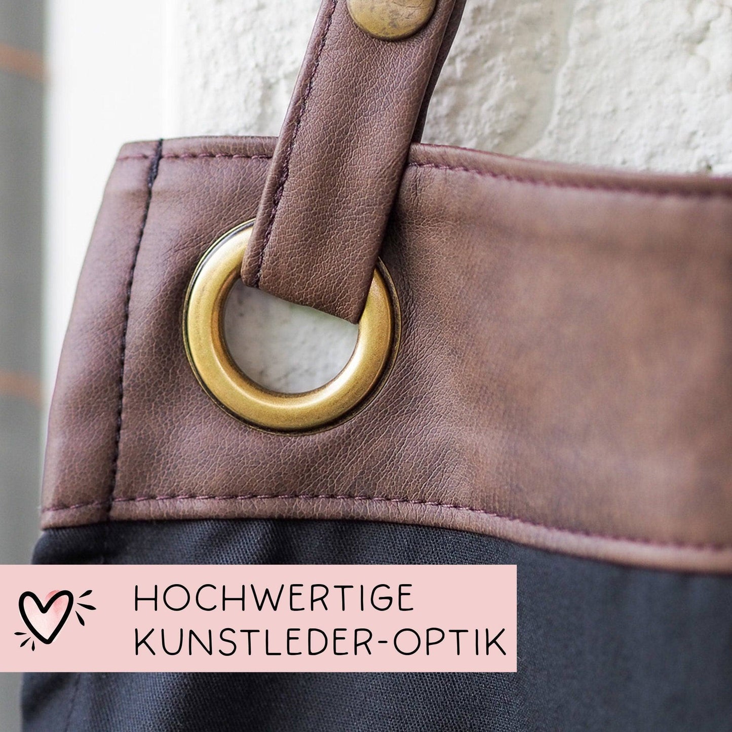 Grillschürze personalisiert Bratort für Männer mit Name & Kunstleder zum Geburtstag - Weihnachten Baumwollschürze, Küchenschürze, Schürze kleinebuchstaben