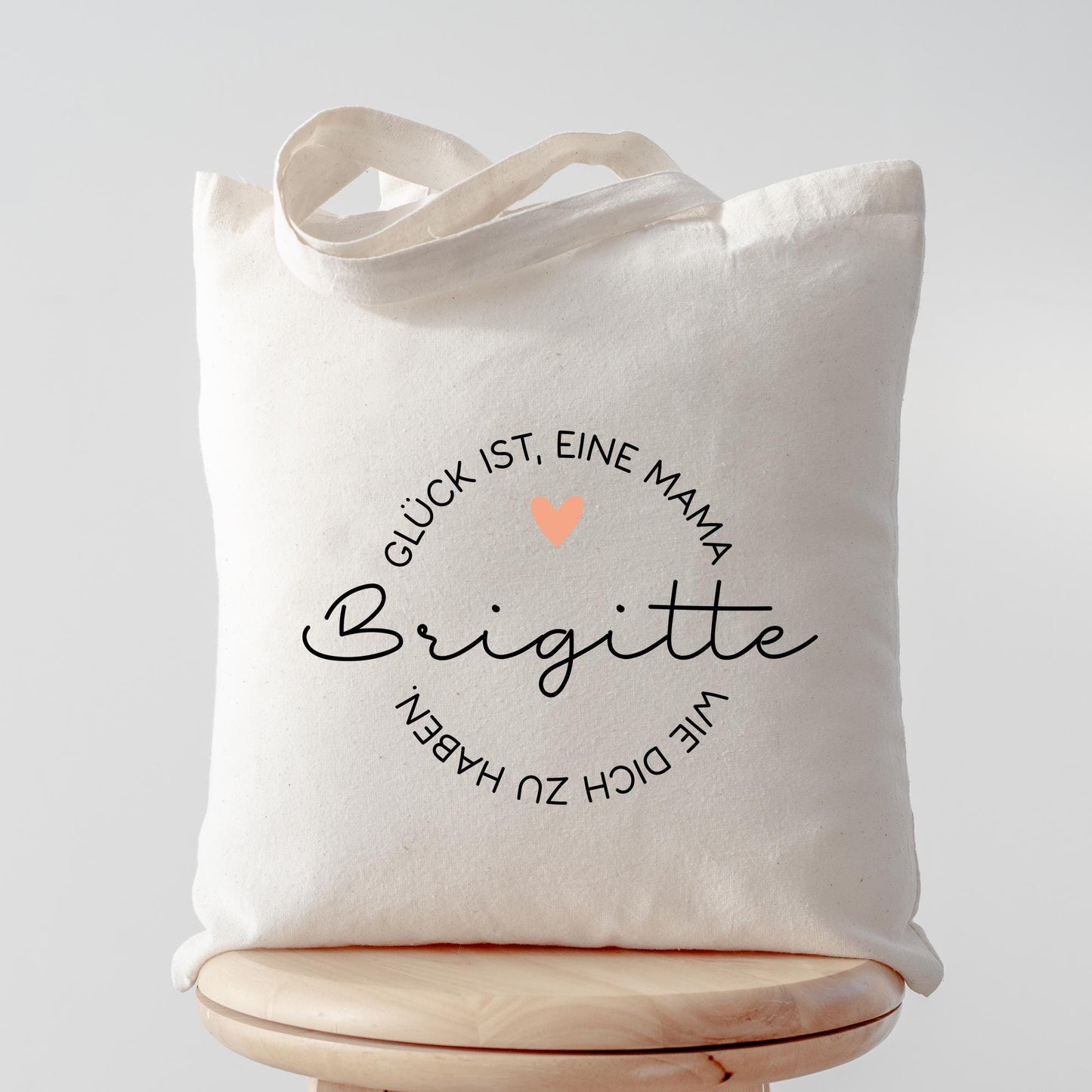 Personalisierte Jutetasche Glück ist eine Mama wie dich zu haben | Jutebeutel - Stofftasche - Weihnachten - Baumwollbeutel - Einkaufstasche kleinebuchstaben