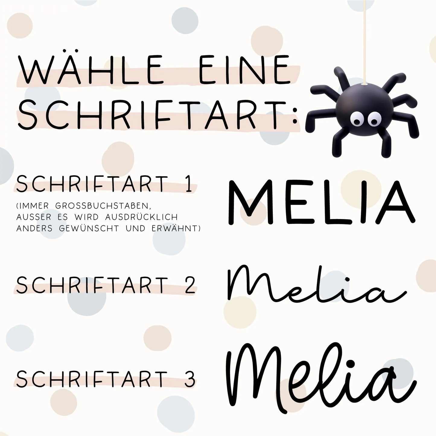 Stofftasche Halloween mit Namen | Pocket Tasche | Wunschnamen | Süßes oder Saures | Jute | Tragetasche für Kinder für Süßigkeiten | Spinne kleinebuchstaben