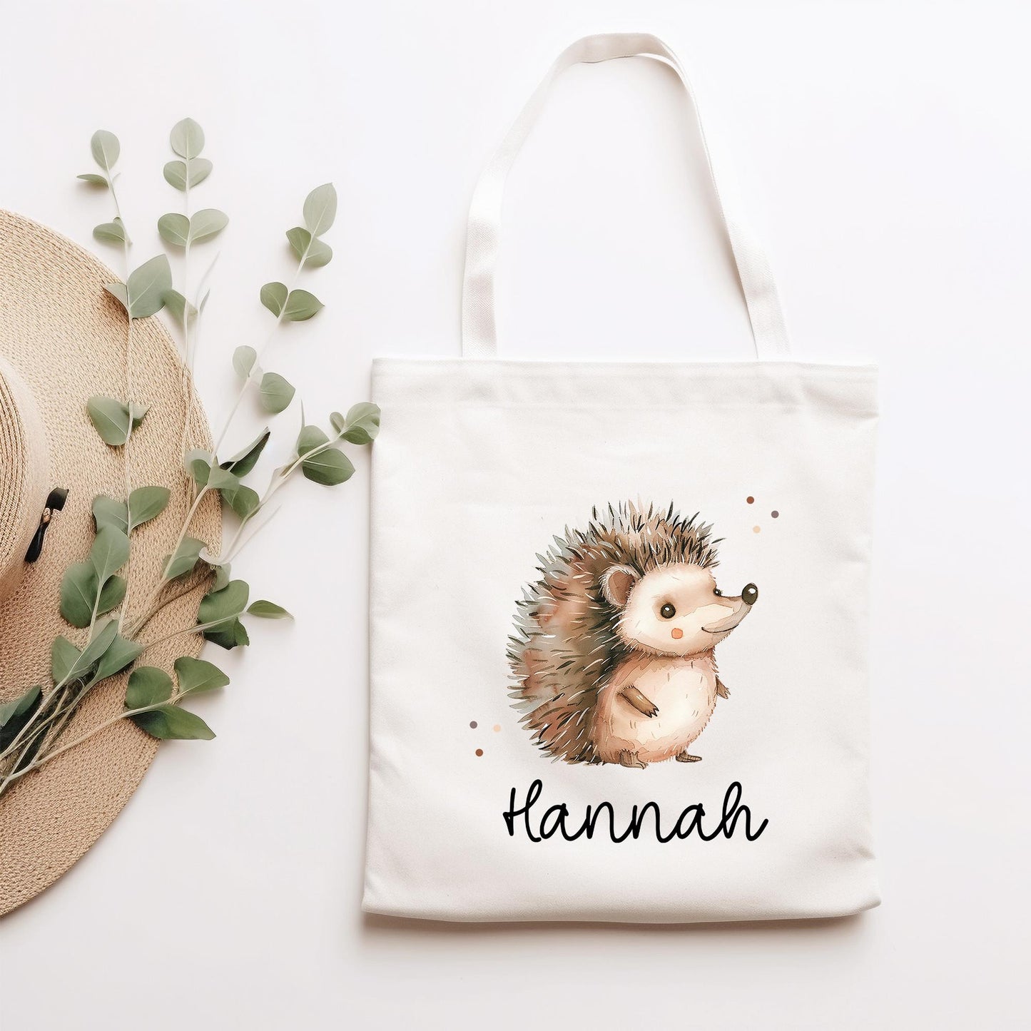 Stofftasche Igel Personalisiert Tasche Stacheltier - Schule - Beutel Kindertasche mit Wunschname - Wechselwäsche Jutebeutel - Kindergarten kleinebuchstaben