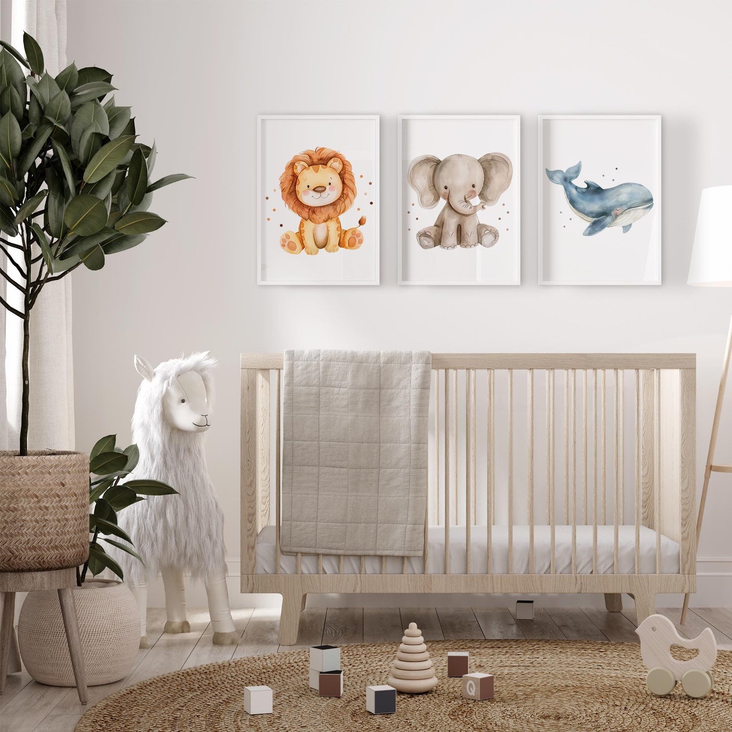 Süßer Löwe Tiger Poster Personalisiert mit oder ohne Namen für Kinderzimmer. Namensposter - Geschenkidee. Geschenk - Wanddeko Jungen Mädchen kleinebuchstaben
