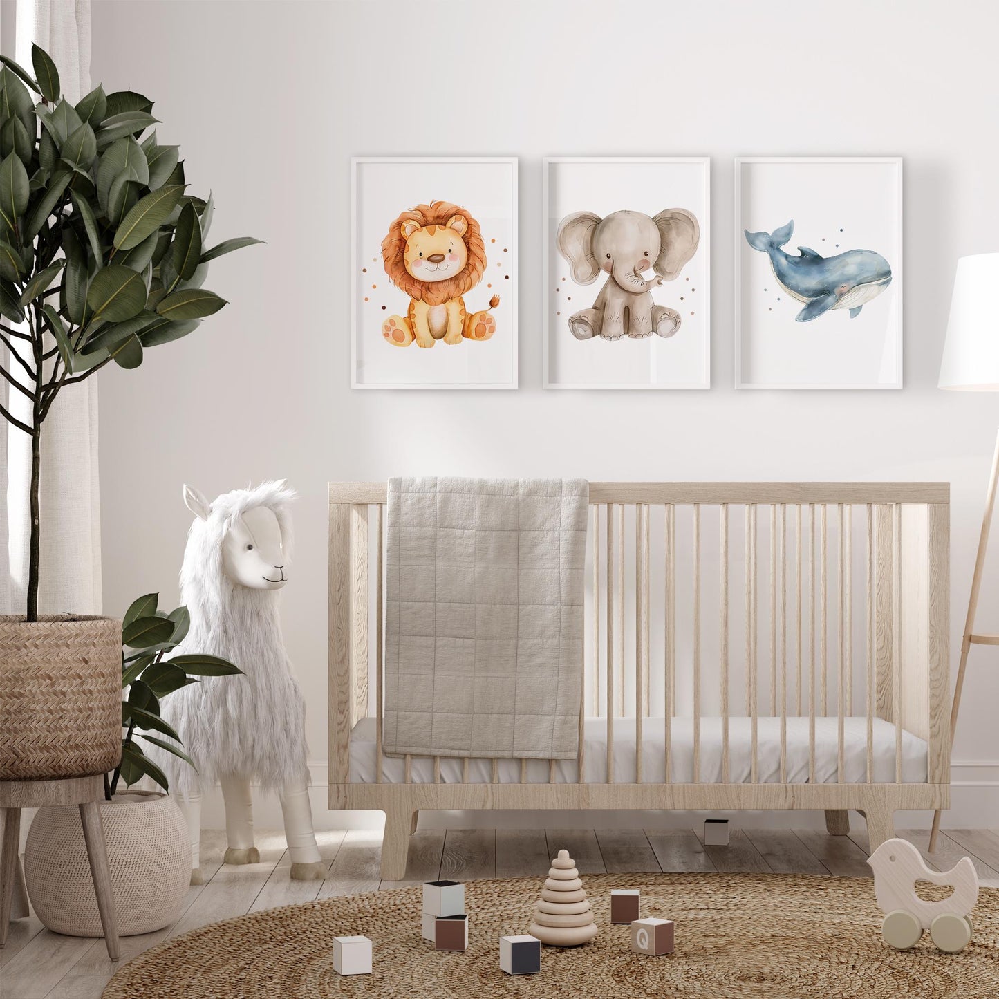 Süßer Löwe Tiger Poster Personalisiert mit oder ohne Namen für Kinderzimmer. Namensposter - Geschenkidee. Geschenk - Wanddeko Jungen Mädchen kleinebuchstaben