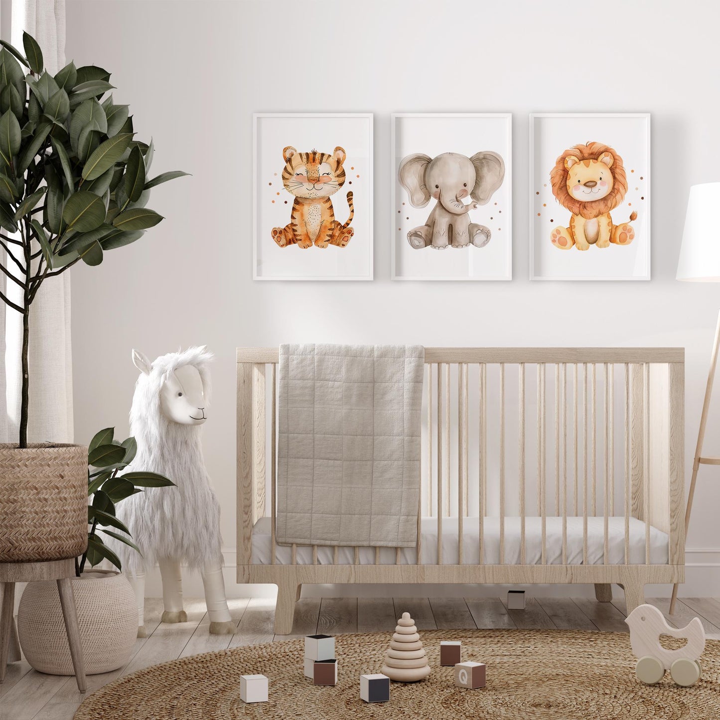 DIN A4 Poster mit Namen Tiger - Personalisiert mit od. ohne Namen für Kinderzimmer -Namensposter - Geschenkidee. Geschenk - Wanddeko Jungen kleinebuchstaben