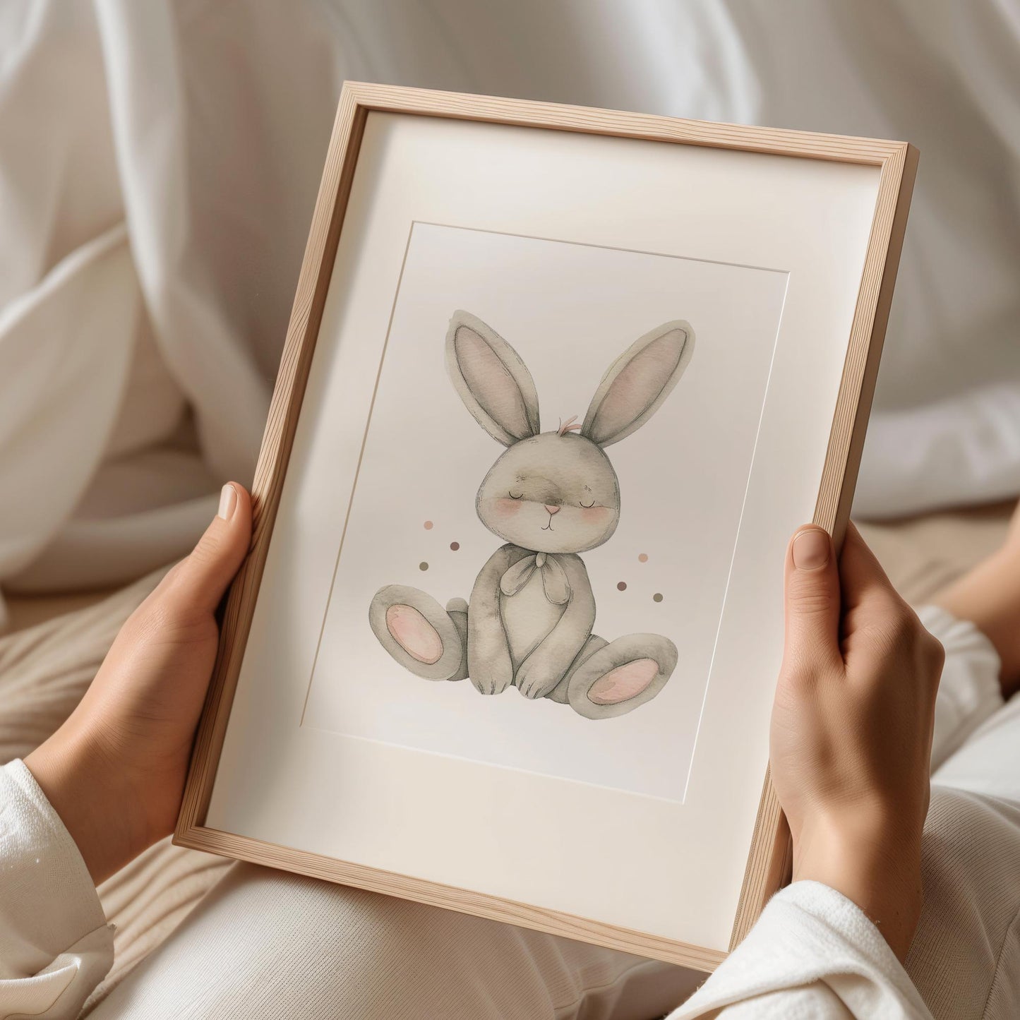 Hase DIN A4 Poster mit Namen - Personalisiert mit od. ohne Namen für Kinderzimmer - Namensposter - Geschenkidee - Geschenk - Wanddeko -Tiere kleinebuchstaben