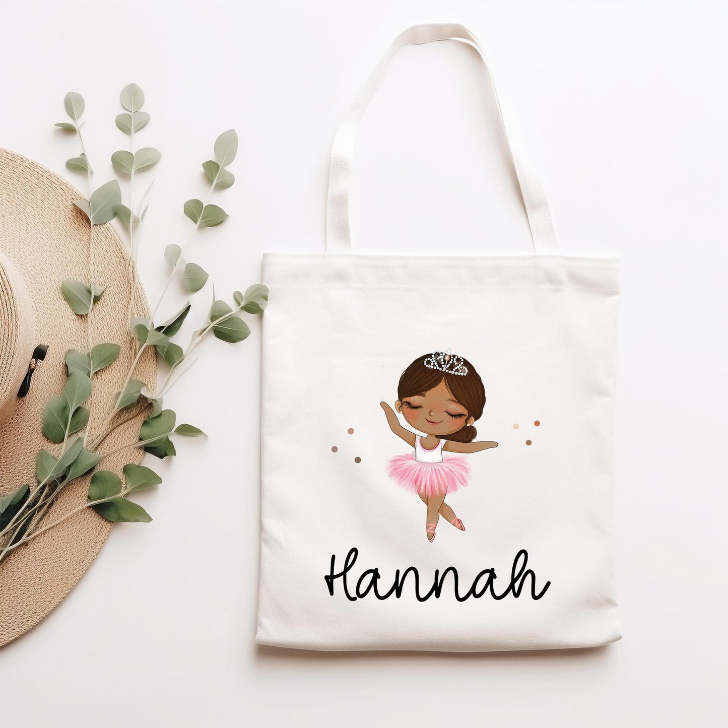 Tasche Ballerina Personalisiert Stofftasche & Name - Kinder Beutel Kindertasche mit Wunschname - Wechselwäsche - Wechselkleidung - Sport kleinebuchstaben