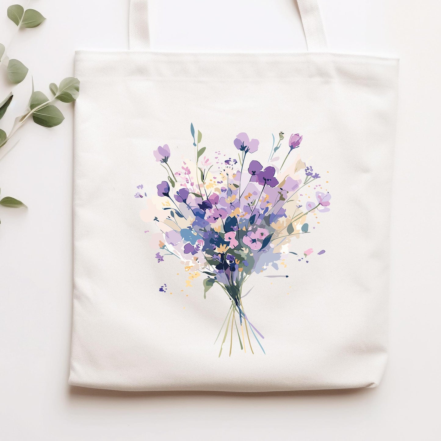 Turnbeutel Blumen Blumenstrauß Geschenk für Frauen - Mama - Muttertag - Oma - Weihnachten - Nikolaus - Mitbringsel statt Blumen kleinebuchstaben