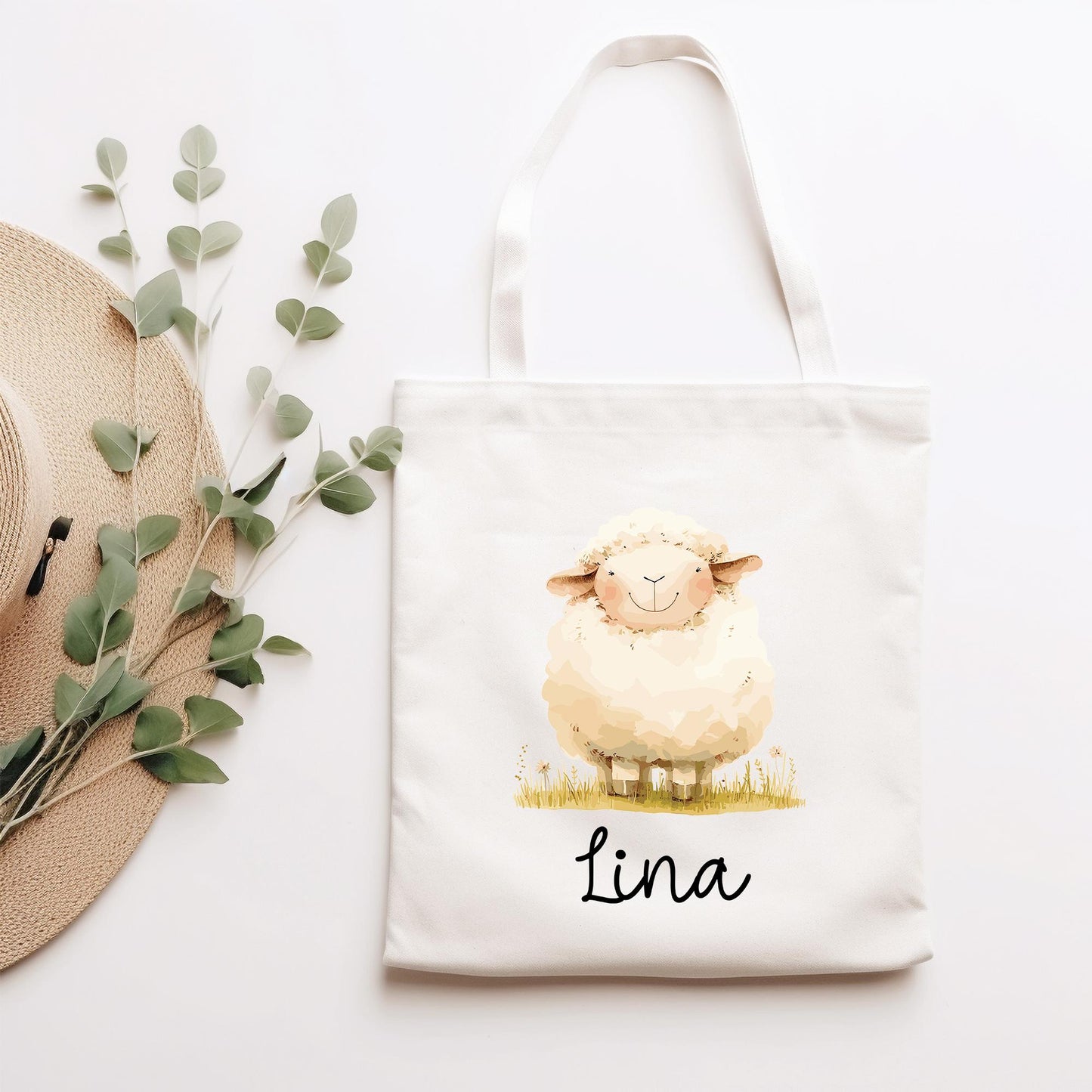 Turnbeutel Schaf mit Namen- Personalisiert - Wechselwäsche - Wunschnamen - Kindergarten - Schule - Name - Wechselkleidung - Weihnachten kleinebuchstaben