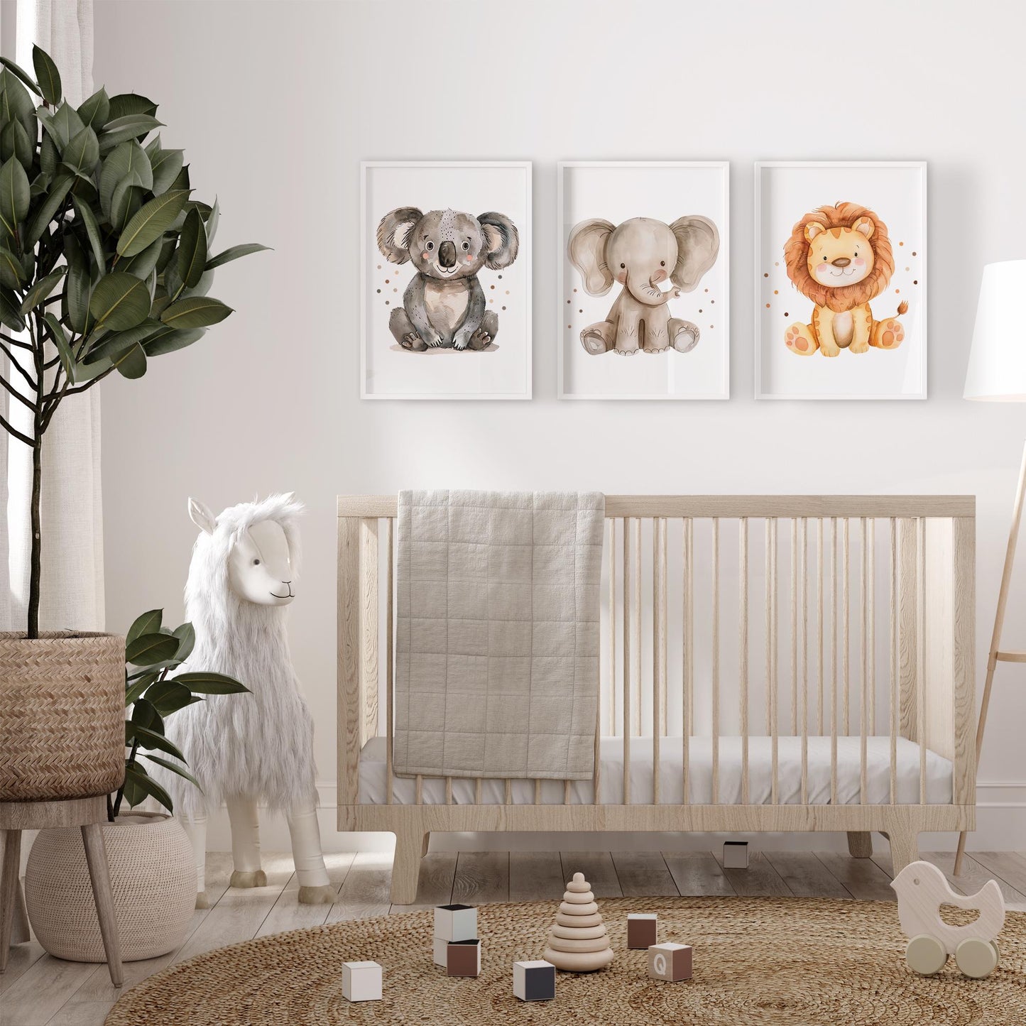 Koala DIN A4 Poster mit Namen - Personalisiert mit od. ohne Namen für Kinderzimmer -Namensposter - Geschenkidee. Geschenk - Wanddeko Jungen kleinebuchstaben