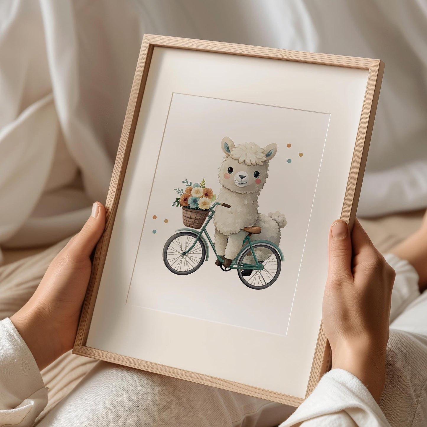 Lama DIN A4 Poster mit Namen - Personalisiert mit od. ohne Namen für Kinderzimmer -Namensposter - Geschenkidee. Geschenk - Wanddeko Tiere kleinebuchstaben
