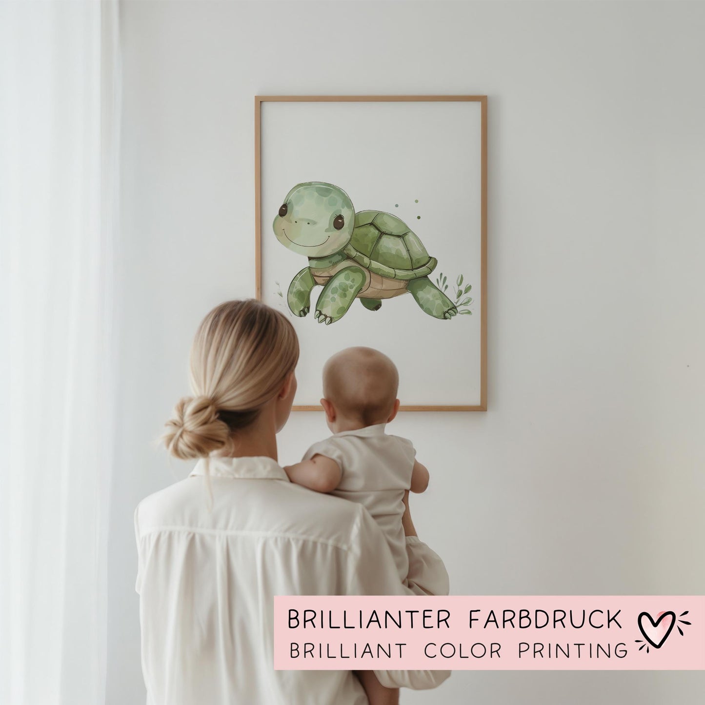 Poster Schildkröte A2 A3 A4 Wunschname Kinderposter Poster Kinderzimmer Poster Baby Geschenk Mädchen Geschenk Junge Poster Kinder Tierposter kleinebuchstaben