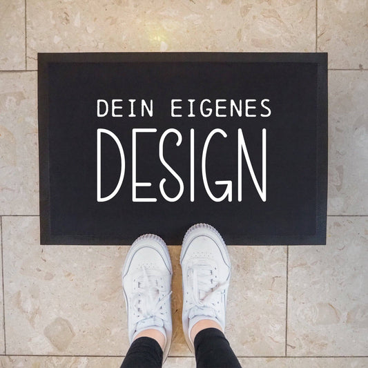 Personalisierte Fußmatte mit Name & Foto -Eigene Fußmatte erstellen - Selbst gestalten nach Wunsch - Individuelle Fußmatten - 60x40 cm  kleinebuchstaben