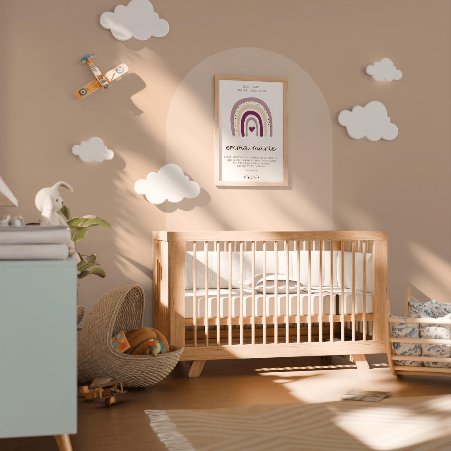 Taufgeschenk Taufe Poster personalisiert Patenkind Regenbogen Mädchen Urkunde Geschenke Taufpate Patengeschenk Patenonkel Patentante Spruch kleinebuchstaben