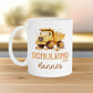 LKW Kipplaster Kindertasse Schulkind 2024 Name Kakao Tasse Kind Kindergeschirr personalisiert Kinder Geschenk Geburtstagsgeschenk  kleinebuchstaben   