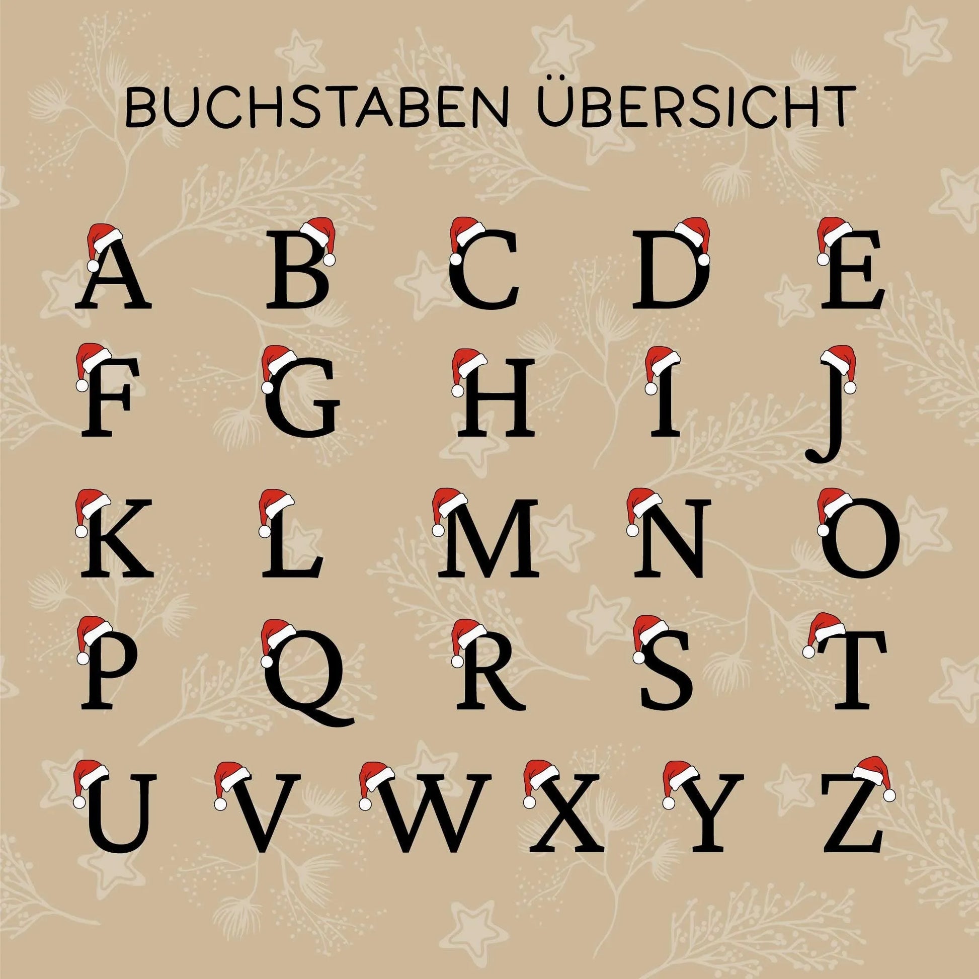 Personalisierte Emaille Tasse Weihnachten - Frohe Weihnachten - Merry Christmas - mit Anfangsbuchstabe und Wunschnamen - Nikolaus - Becher  kleinebuchstaben   