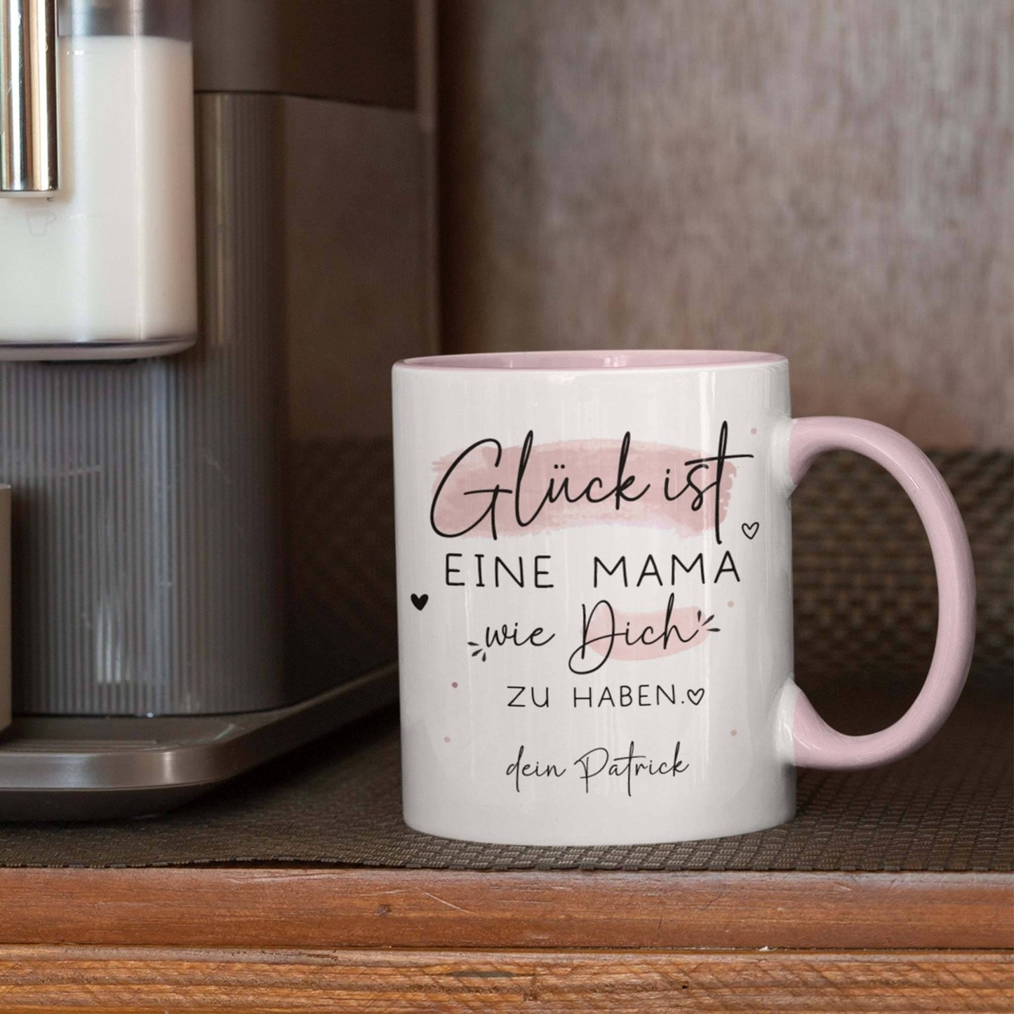 Personalisierte Tasse Muttertag - Glück ist eine Mama wie Dich zu haben  kleinebuchstaben   