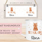 Schulanfang  Kindertasse Schulkind Fuchs Name Emaille Tasse Kind Kindergeschirr personalisiert Kinder Geschenk Geburtstagsgeschenk  kleinebuchstaben   