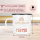 Schulanfang Regenbogen Kindertasse 2024 Schulkind Name Emaille Tasse Kind Kindergeschirr personalisiert Kinder Geschenk  kleinebuchstaben   