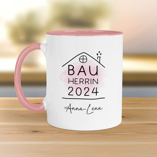 Bauherrin Tasse 2024 Name, Richtfest Geschenk, Becher Geschenke zum Richtfest, Geschenkideen zum Hausbau Einweihung Hausbauer - 330ml - Bauherr Tasse Personalisiert, Bauherrin 2024, Bauherrin 2024 Tasse, bauherrin Tasse Namen, Bauleiter, Einweihungsgeschenk Bauherrin, Geschenk zum Einzug Tasse, Hausbau Geschenk, kleinebuchstaben, Richtfest Geschenk, Tasse zum Einzug, Tasse zum Richtfest