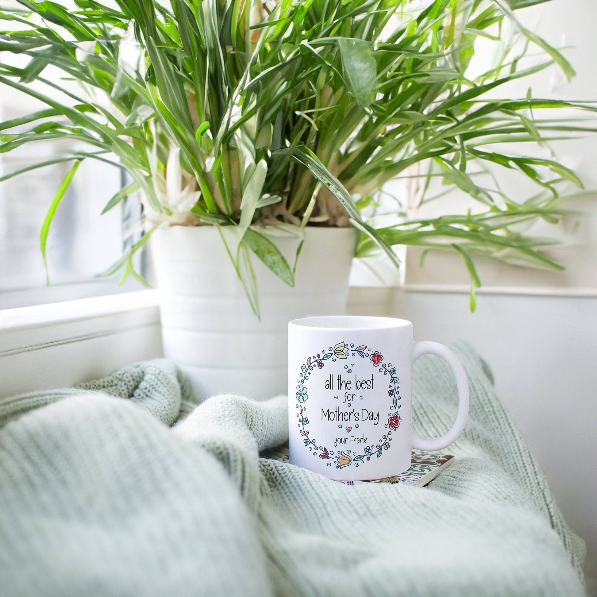 Personalized mug for Mother's Day with your own name - motif: Happy Mother's Day - coffee mug - tea mug - gift for mom  kleinebuchstaben   