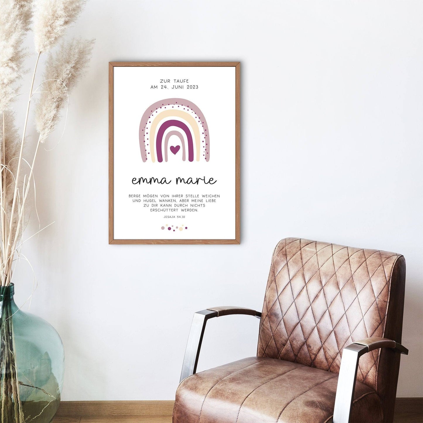 Taufgeschenk Taufe Poster personalisiert Patenkind Regenbogen Mädchen Urkunde Geschenke Taufpate Patengeschenk Patenonkel Patentante Spruch  kleinebuchstaben   